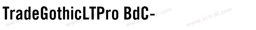TradeGothicLTPro BdC字体转换